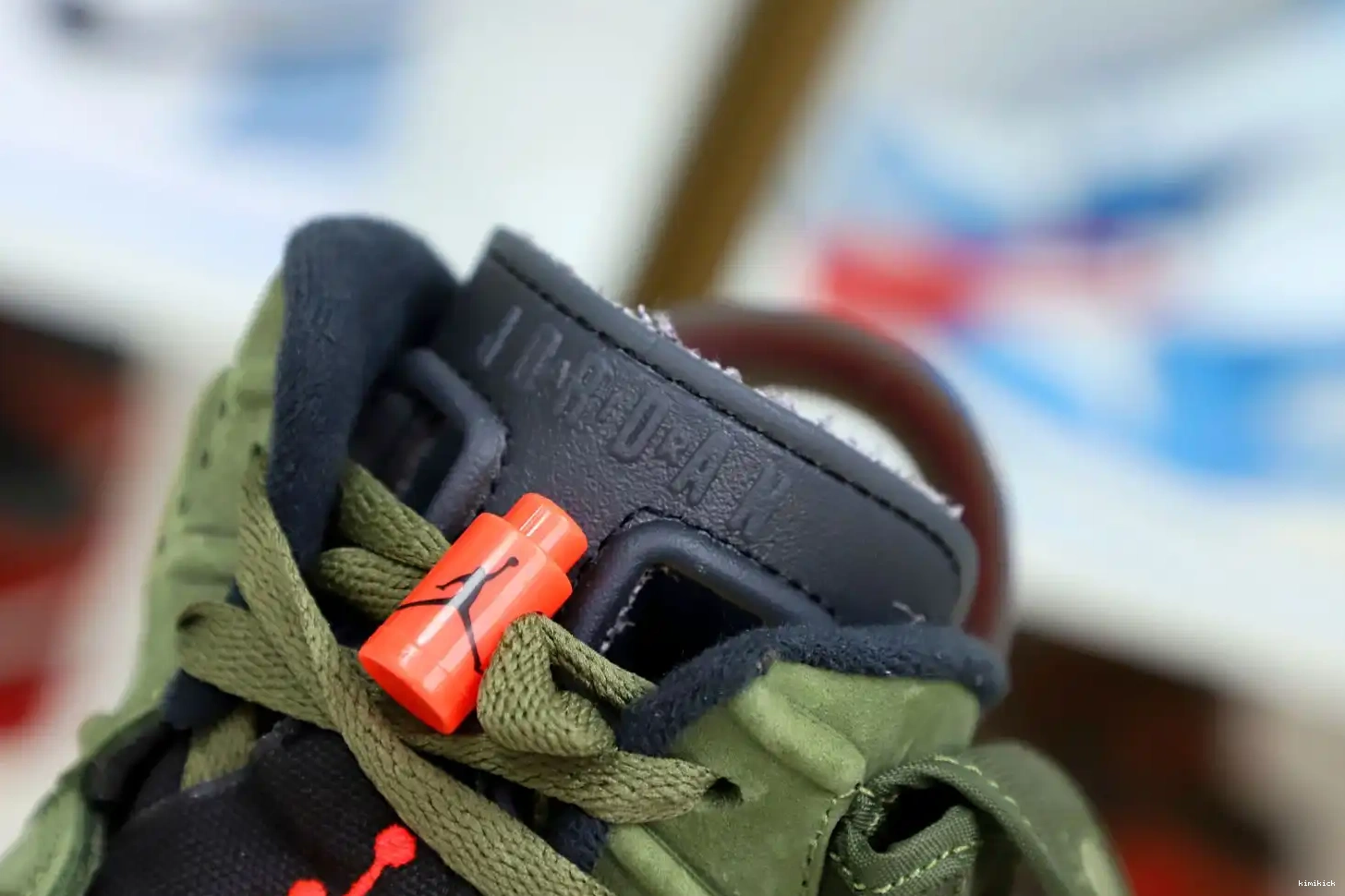 Kimikick SCOTT 'OLIVE' AIR TRAVIS RETRO JORDAN 6 X 0503